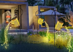LANTERNA LED SOLAR IMPERMEÁVEL REGADOR, ILUMINAÇÃO DECORAÇÃO JARDIM