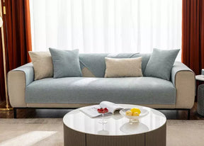 CAPAS DE SOFÁ E ALMOFADAS EM LINHO, DECORAÇÃO SALA E QUARTO