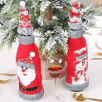 CAPAS DE VINHO E CHAMPAGNE DECORAÇÃO DE NATAL