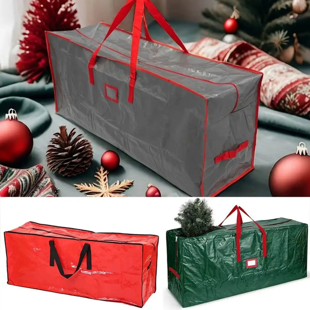 Saco de Armazenamento Para Árvore de Natal Tazmo Casa Todas Cores Disponíveis, Vermelho, Verde e Cinza.