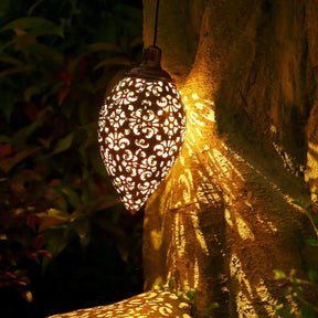 LANTERNA LED SOLAR IMPERMEÁVEL DE PENDURAR, ILUMINAÇÃO DECORAÇÃO JARDIM