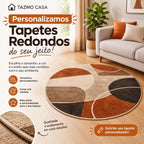 Tapete Redondo Para Sala e Quarto Tazmo Casa Personalizamos Tapetes 