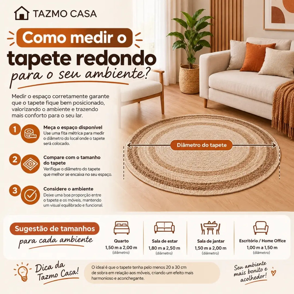 Tapete Redondo Para Sala e Quarto Tazmo Casa Como Medir Tapete Para Seu Ambiente 