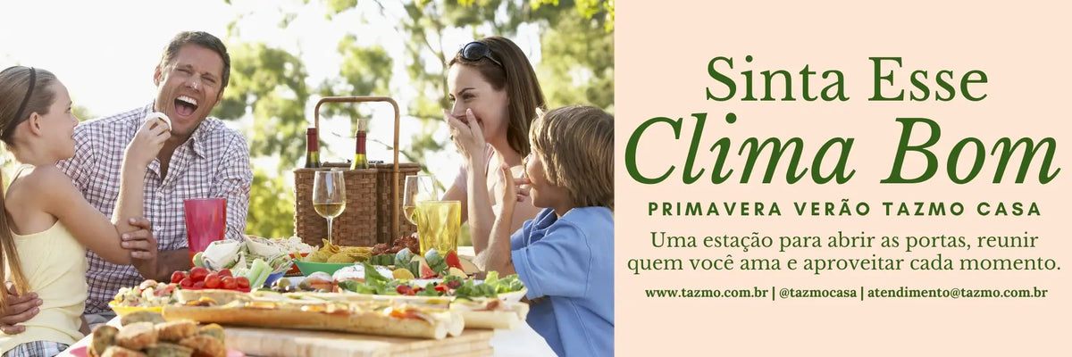 Loja tazmo casa temporada primavera verão itens selecionados com até 30% de desconto na coleção mesa posta desktop  