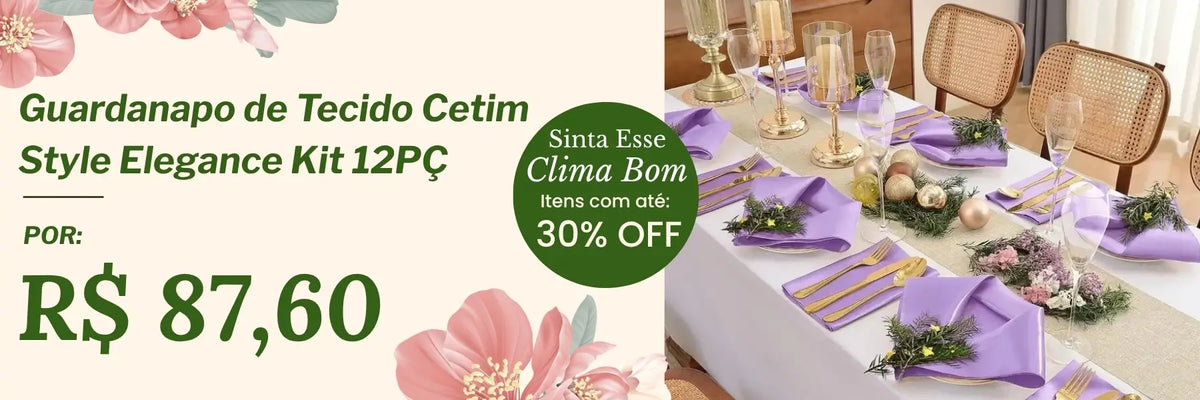 Jogo de guardanapo de tecido cetim Style Elegance 12 peças promoção sinta esse clima bom tazmo casa desktop 