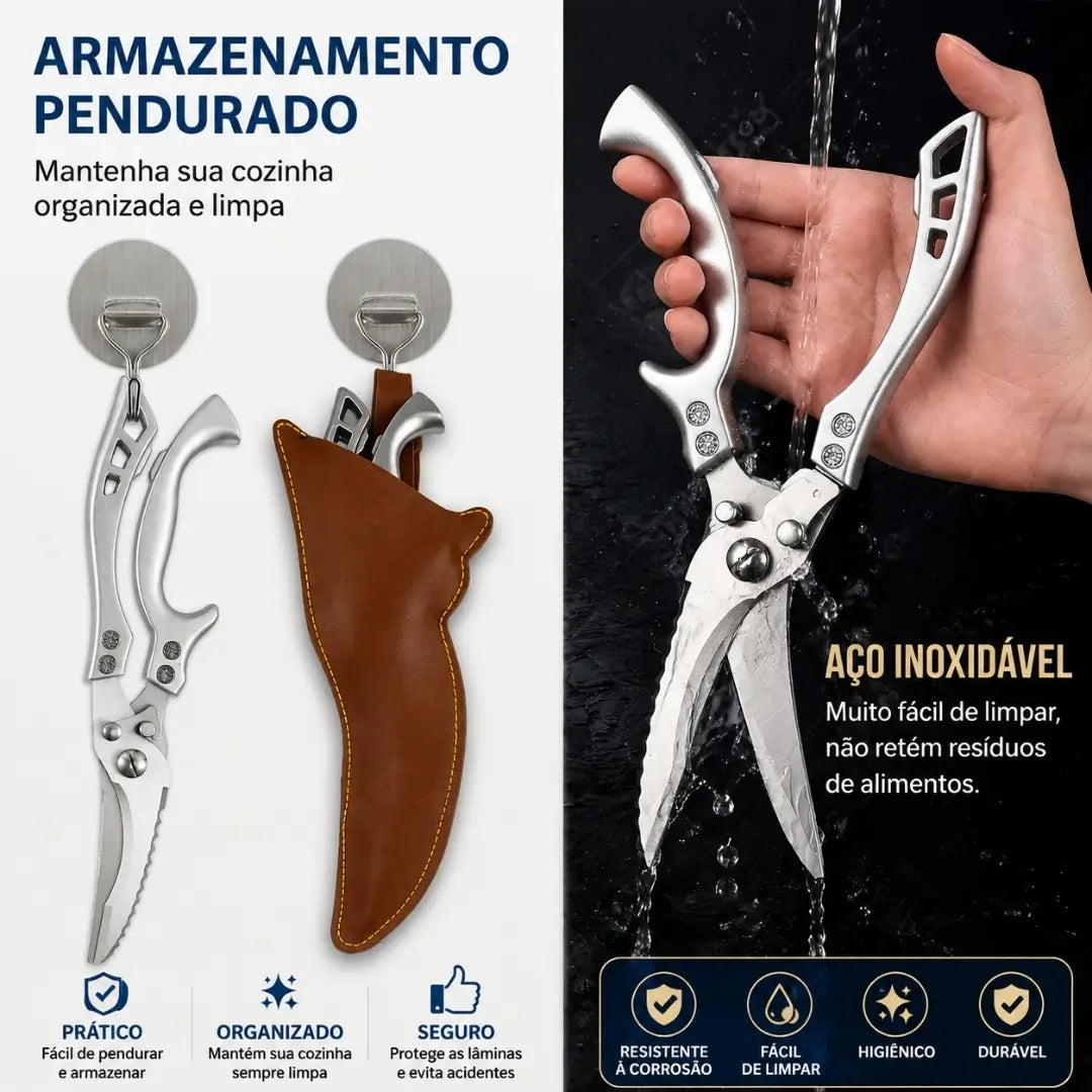 Tesoura de cozinha inox multifuncional kênia característica e benefícios site tazmo casa 