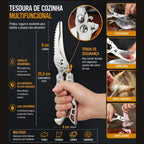 Tesoura de cozinha inox multifuncional kênia característica e benefícios tazmo casa 