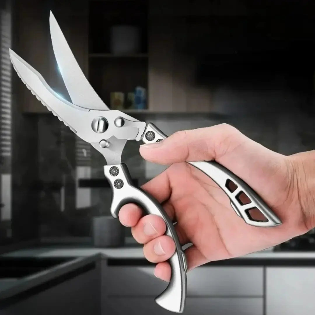 Tesoura de cozinha inox multifuncional kênia utensilio de cozinha gourmet tazmo casa  