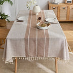 Toalha de Mesa Impermeável Linho Algodão Marajó Decoração Mesa Posta 