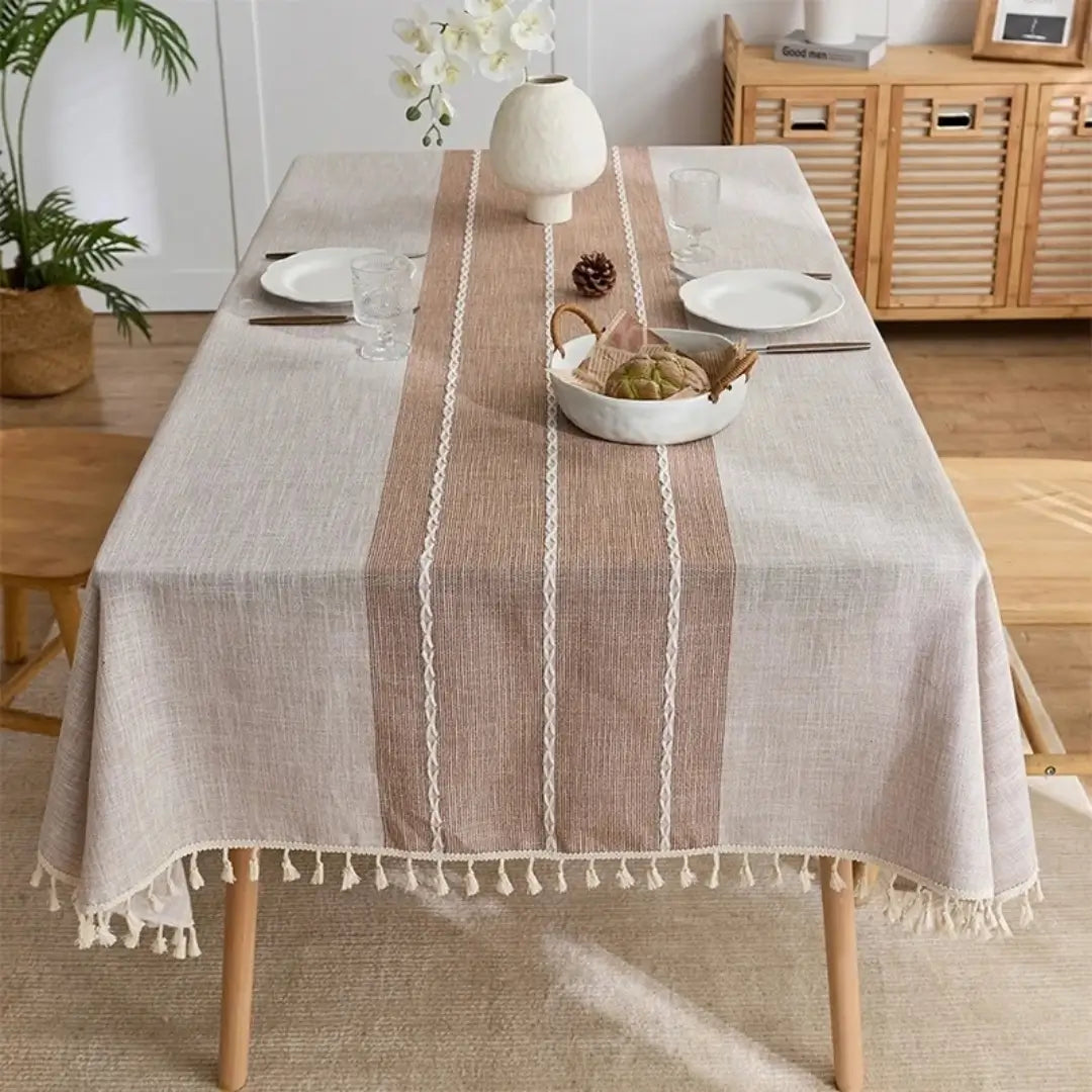 Toalha de Mesa Impermeável Linho Algodão Marajó Decoração Mesa Posta 