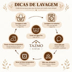 Toalha de Mesa Modelo Linho Algodão Veraneio Dicas de Lavagem Tazmo Casa  