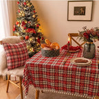 Toalha de Mesa Natal Red Christmas Decoração de Natal Para Família 