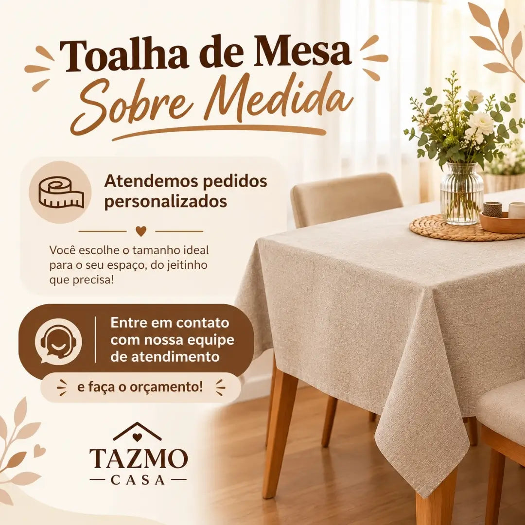 toalha de mesa retangular e quadrada personalizada loja tazmo casa 