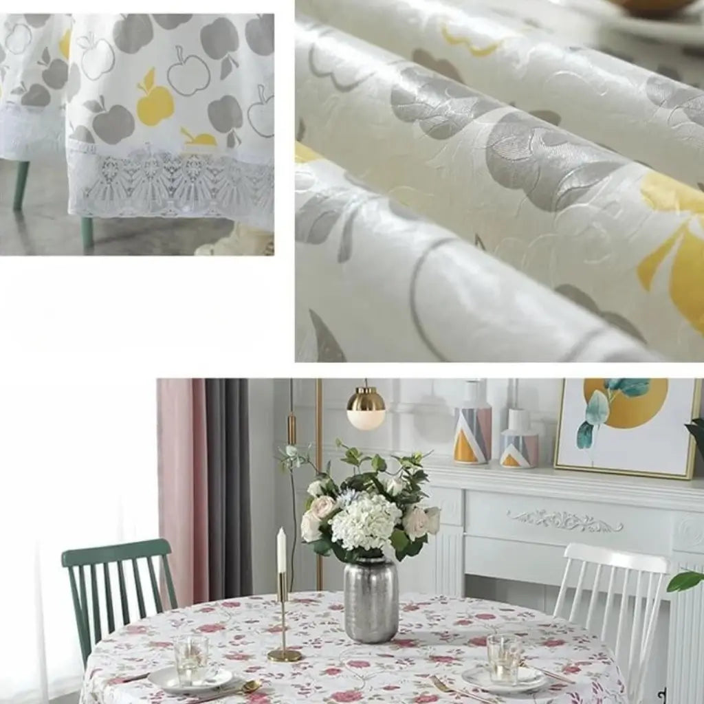 Toalha de Mesa Plástica Impermeável Carmelita