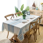 Toalha de Mesa com Listra Decoração Mesa Posta Grano Corall Mesa Posta Tazmo Casa 