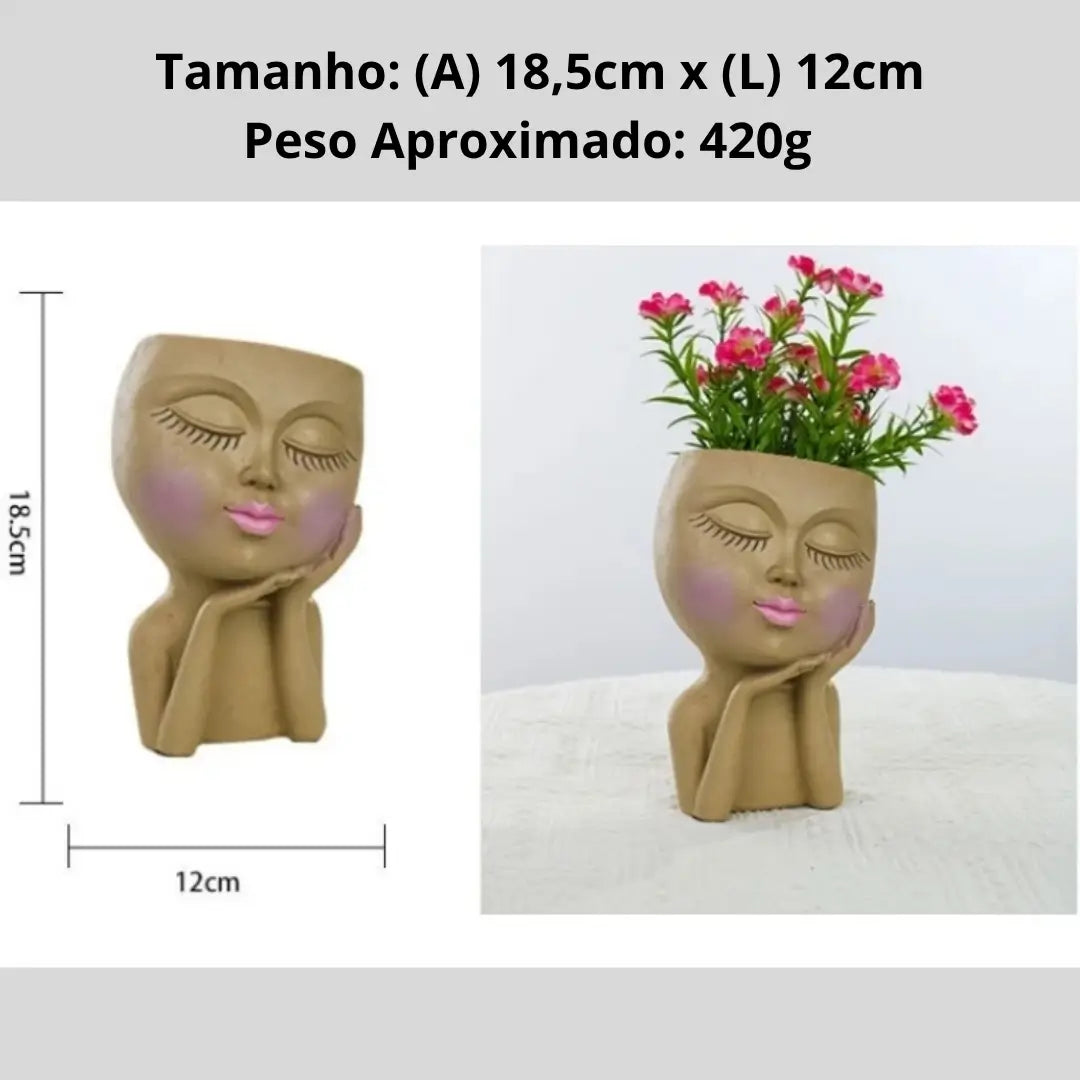 Vaso de plantas e flores cachepot decorativo maria bonita tazmo casa tamanho e peso 