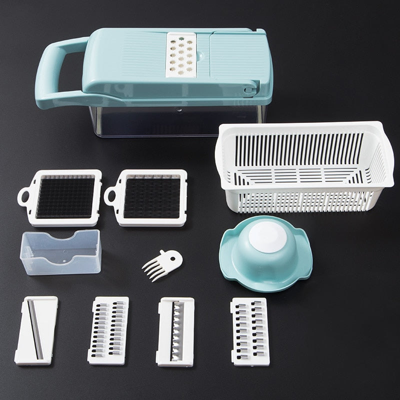 CORTADOR E FATIADOR DE ALIMENTOS  9 EM 1 MULTI  KITCHEN