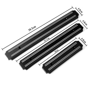 BARRA DE FACAS BLACK TAZMO, SUPORTE MAGNÉTICO PARA COZINHA.