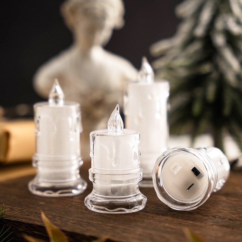 VELA DE LED ELETRÔNICA DECORATIVA CRYSTAL