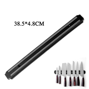 BARRA DE FACAS BLACK TAZMO, SUPORTE MAGNÉTICO PARA COZINHA.