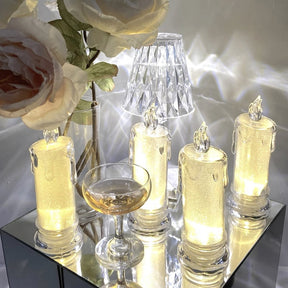 VELA DE LED ELETRÔNICA DECORATIVA CRYSTAL