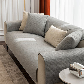 CAPA DE SOFÁ E ALMOFADA LINHO, DECORAÇÃO SALA E QUARTO.