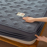 Capa Acolchoada Para Colchão Cinza