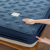 Capa Acolchoada Para Colchão Azul