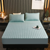 Capa de Colchão Acolchoado Verde Claro