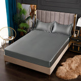 Lençol de Cetim Elástico com Bolso Fundo Fronha de Cetim Tazmo