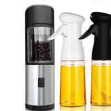 Moedor Elétrico de Pimenta e Sal Inox + Spray Branco e Preto