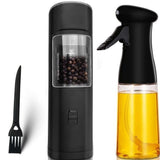 Moedor Elétrico de Pimenta e Sal Preto + Spray Preto